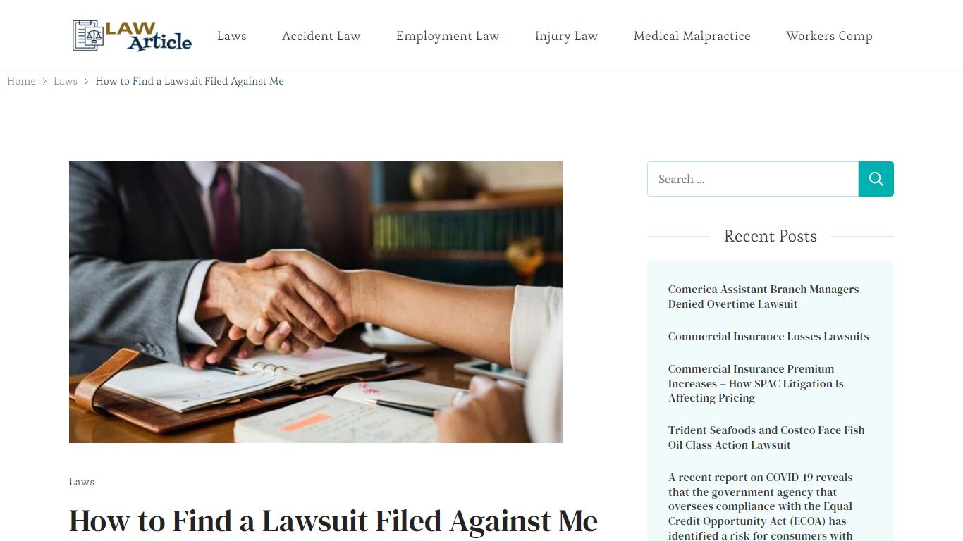 How to Find a Lawsuit Filed Against Me - Law Article